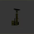 Car Suspension System Components Featuring Green Metal Structure And Round Tops