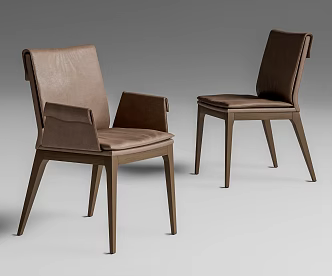 Middle Ancient Single Chair Dining Chair 3d model