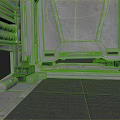 Gray Industrial Interior With Large Pipes Control Console And Spacious Area