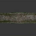Ancient Stone Arch Bridge Component Covered With Green Moss And Weathered Texture 3d model