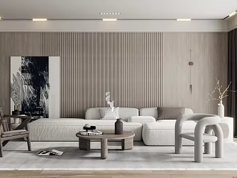 Modern sofa coffee table combination 3d model