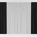 Elegant Modern Black And White Pleated Curtains For Home Interior Design