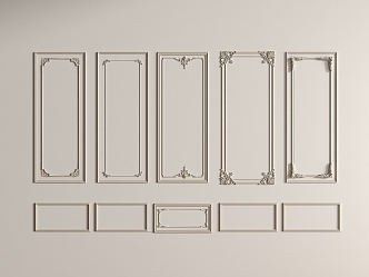 French plaster line plaster components carved 3d model