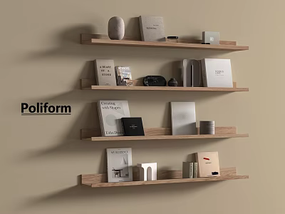 Modern Bookshelf Shelf Wall Hanging Bookshelf Books 3d model