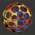 Sports Equipment Colorful Perforated Training Ball With Orange Blue Yellow Hole Pattern