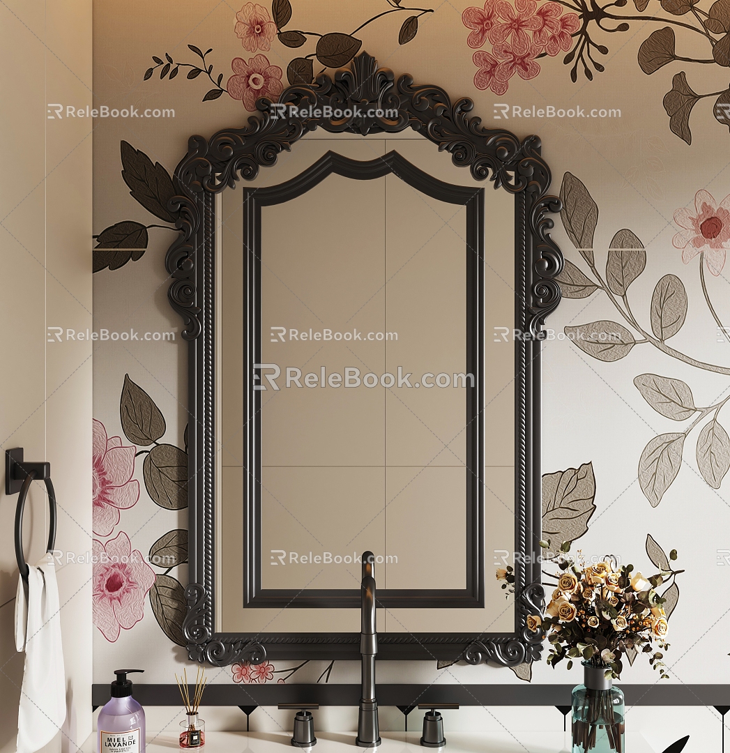 French Bathroom Mirror Decorative Mirror Cosmetic Mirror Mirror model