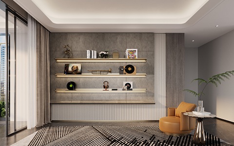 Modern Bookshelf 3d model