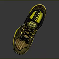 Stylish Nike Running Shoes in Yellow and Black with Mesh Upper and Swoosh Logo
