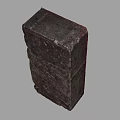 Durable Building Exterior Wall Using Red And Black Brick For Construction 3d model