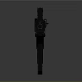 Modern Tactical Black Assault Rifle 3D Model With Grip And Barrel Design