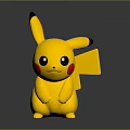 Pikachu Pokémon Game Anime Character With Yellow Body Black Tipped Ears Red Cheeks And Standing Pose