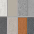 Various Color Fabric Samples With Different Textures For Home Interior Design
