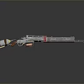 Futuristic Weapon Featuring Transparent Tube Metal Casing Red Accents And Cable Design