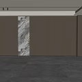 Modern Accent Wall Design With Marble Panel And Vertical Striped Panels 3d model
