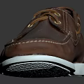 Stylish Brown Leather Boat Shoes With White Sole And Red Interior