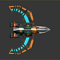 Vibrant Sci Fi Spaceship Model With Futuristic Design And Colorful Accents