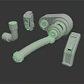 Durable Metal Mechanical Parts Including Lever Connector And Fastener Components