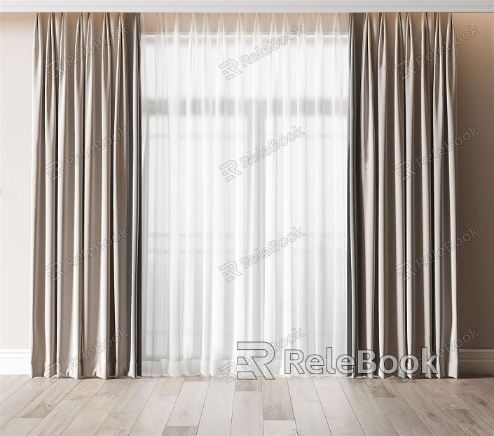 Modern Curtain light brown Curtain model