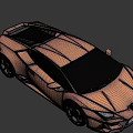 Orange Lamborghini Sports Car With Sleek Exterior Design And Black Alloy Wheels