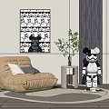Modern Lazy Sofa Lazy Sofa Corner Set 3d model