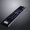 Sony Black Digital Remote Control With Colorful Buttons And Function Keys 3d model