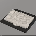 Minimalist Modern Bed With Black Frame White Quilted Bedding And Decorative Pillows
