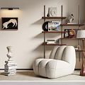 Casual sofa floor lamp ornaments 3d model