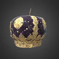 Luxurious Purple Crown Adorned With Gold Accents Colorful Gemstones And Pearls