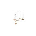 Modern Luxury Chandelier With Gold Metal Frame And Crystal Branch Pendants