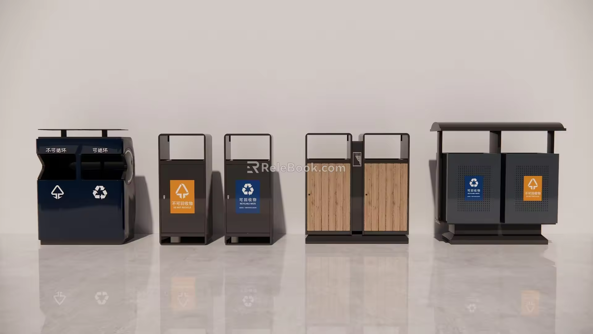 Modern trash can 3d model