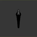Futuristic Revolver Weapon Featuring Shiny Metallic Finish Black Grip And Modern Design