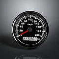 Automotive Speedometer with Km/h Scale Range From 0 to 200 and Mileage Display 88888km