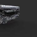 Car Engine Detailed Mechanical Components with Metal Structure and Industrial Design