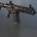 AR15 quattro automatic rifle submachine gun machine gun machine gun assault rifle low face number low model simple model game film and television level 3d model