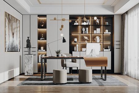 Light Luxury Study 3d model