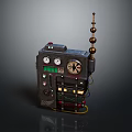 Vintage Steampunk Clothing Accessory With Device Gauges Buttons And Antenna