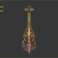 Modern String Instrument Cartoon String Instrument Animation String Instrument String 3d model