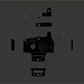 Infrared Steiner Laser Pistol Light Source Firearm Sight Firearm Device 3d model