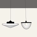 Modern Pendant Lights With Different Shapes Glass Shades And Silver Metal Finish