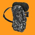 Durable Camo Backpack With Rolled Black Pad Axe And Red Logo