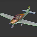 Orange And White Small Airplane Model Featuring Transparent Cockpit Orange Tail And White Wings