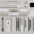 Different Types of Air Conditioners and Fans Displayed