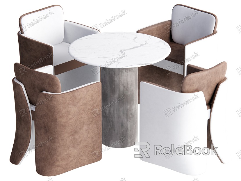 Modern leisure table and chair combination dining table and chair combination model