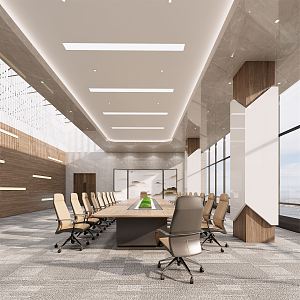 Modern Meeting Room Meeting Table and Chair 3d model