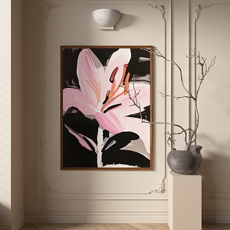 New Chinese abstract decorative painting 3d model