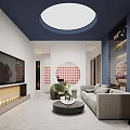 Modern Showroom Interior Featuring Wooden Doors And Product Display Sections