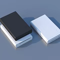 Modern Portable Square External Hard Drives In Black And White Stacked Style