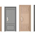 Swing Doors With Various Designs And Different Colors For Home Decoration 3d model