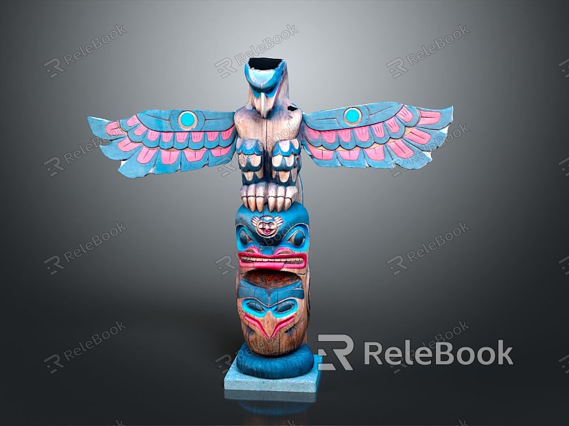 Ruins Relics Maya Ruins Maya Totem Totem Tribal Totem Ancient Ruins Ancient Cultural Relics model