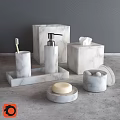 Modern Marble Bathroom Accessories Including Soap Dish Lotion Dispenser Toothbrush Holder Tissue Box And Tray